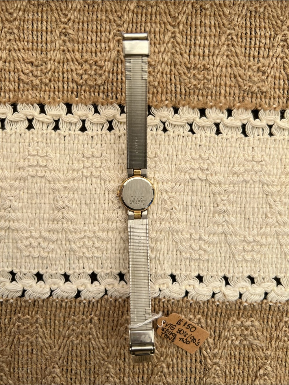 Rare Vintage 70s-80s Seiko Two Tone Striped Dial - Picture 6 of 8